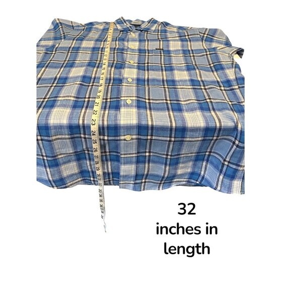 Façonnable Blue Plaid Button-Down Shirt – Classic French Menswear Size L - Picture 7 of 7